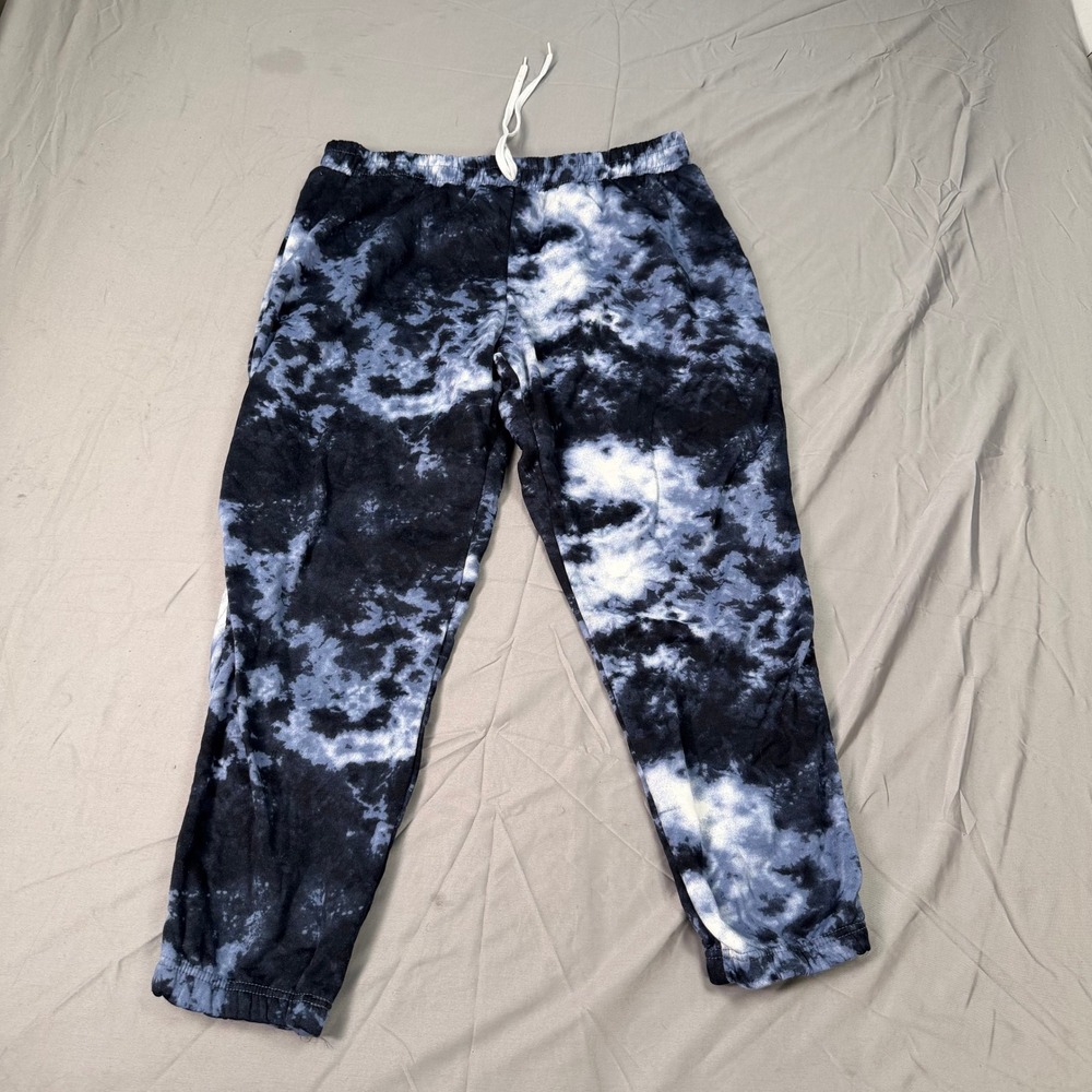 Bobbie Brooks Plus Size 3X Tie Dye Joggers Black White Drawstring Sweatpants